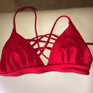 Zaful red bathing suit top